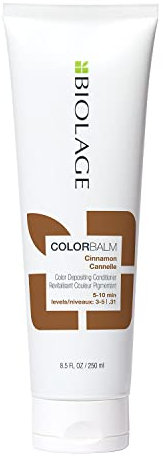 Biolage | Farbgebender Conditioner für einen warmen Braunton in brünettem Haar, Mehr Brillanz und frische Farbe, ColorBalm Cinnamon, 1 x 250ml