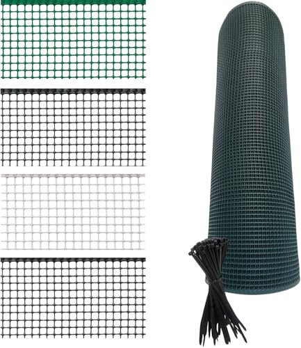 Generico Rete Balcone Protettiva in plastica per Ringhiera Cancelli e Recinzione Decorativa per Giardino Anticaduta Protezione Bambini e Animali con 100 Fascette in Omaggio (h1x5mt, Verde)