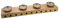 Spetebo Mango Advents Kerzenhalter - 71 cm - Massiv Holz Kerzenständer mit Aluminium Haltern Weihnachten Winter Dekoration