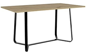byLIVING Esstisch Talea/Moderner Küchentisch in Artisan Eichen-Optik/Gestell Metall schwarz pulverbeschichtet/Großer Esstisch/B 140, H 76, T 90 cm