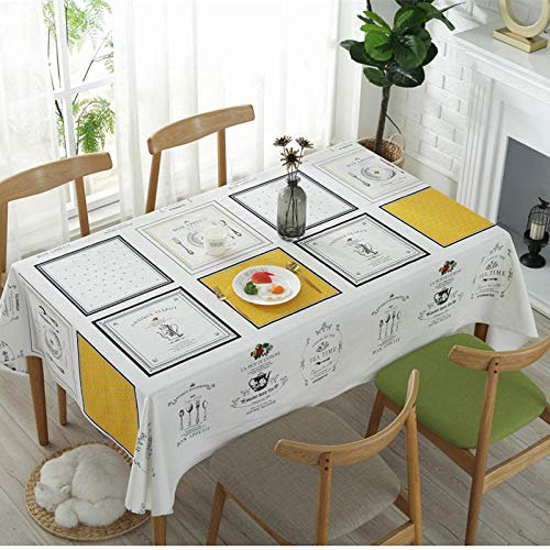 EYCFSJ Einfarbige Tischdecke 1Pcs Tischdecke Baumwolle Leinentuch Kunst Tischdecke Tischdecke Hotel Western Tischset 140X140Cm 8 Zellen