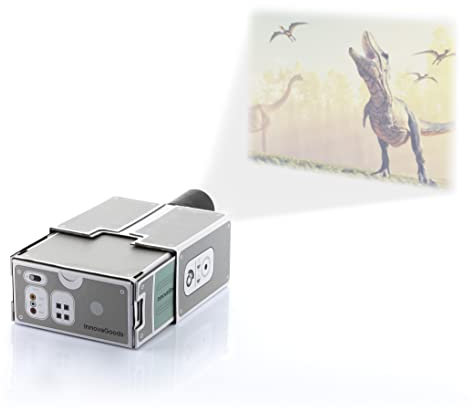InnovaGoods® Proiettore Vintage per Smartphone Lumitor, Utile e Originale, Visualizza Foto e Video sul Muro, Ingrandisce L'Immagine Fino a 8 Volte, Compatibile con la Maggior Parte degli Smartphone.