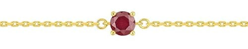 18K Gelbgold Rubin Armband - 18K Gold Schmuck für Damen