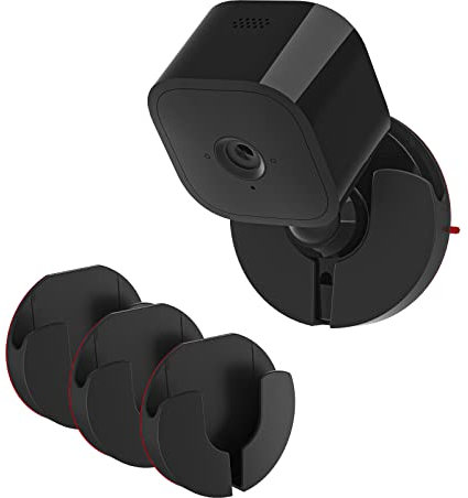 BECEMURU Blink Mini-Wandhalterung, stabil, ABS-Schutzhalterung mit Silikon-Pad, kompatibel mit Blink Mini-Kamera, Schwarz, 3 Stück