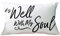 Ramirar Black Word Art Zitat It's Well with My Soul Dekorativer weicher weißer Samt Lendenwirbelkissen Kissenbezug Kissen Home Wohnzimmer Bett Sofa Auto Rechteckig 30,5 x 50,8 cm