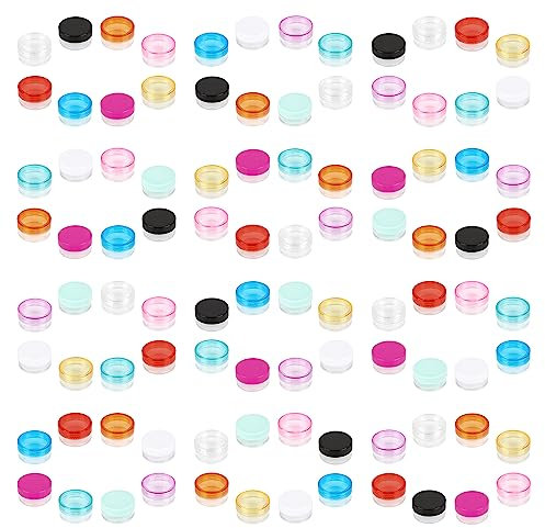 Ticeed 96 Stück Kosmetikbehälter Raute Cremedose Leer Döschen Kosmetik Dosen Set Cremedose Leerdosen Reise Probenbehälter Kosmetikbehälter mit Deckel Mini Dosen für Lippenbalsam Lotion Creme (5g)