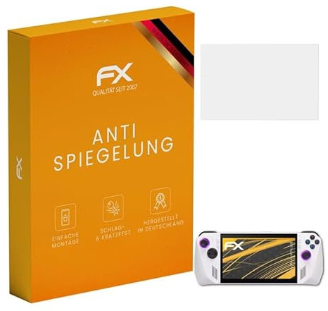 atFoliX Panzerfolie kompatibel mit Asus ROG Ally RC71L 2023 Schutzfolie, entspiegelnde und stoßdämpfende FX Folie (3X)