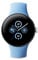 Google Pixel Watch 2 - das Beste von Google und Fitbit – Herzfrequenzmessung, Stressmanagement, Sicherheitsfunktionen – Android – Aluminiumgehäuse in Polished Silver – Sportarmband in Bay – LTE