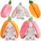 Osterhase Plüschtier, 2 Stück Hasen Kuscheltier Verstecken, Plush Hasen Erdbeeren, Osterhase Plüsch Kuscheltie, Hasen Karotten Plüsch, Gefülltes Kaninchen mit Karotten und Erdbeeren, für Geschenk (A)