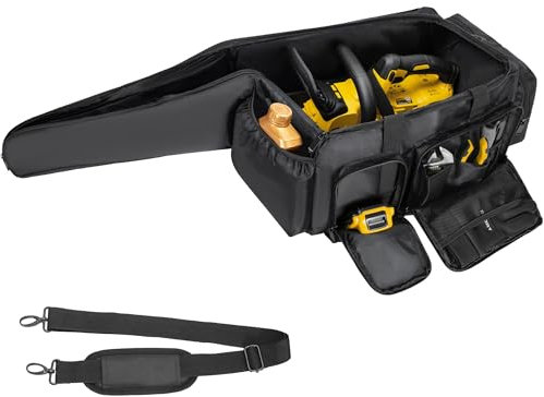 OUUTMEE Chainsaw Carrying Case, Waterproof Foldable Chainsaw Storage Bag Compatible with EGO, Dewalt, Greenworks 14 & 16 & 18 Inch Cordless Power Chainsaw & Accessories