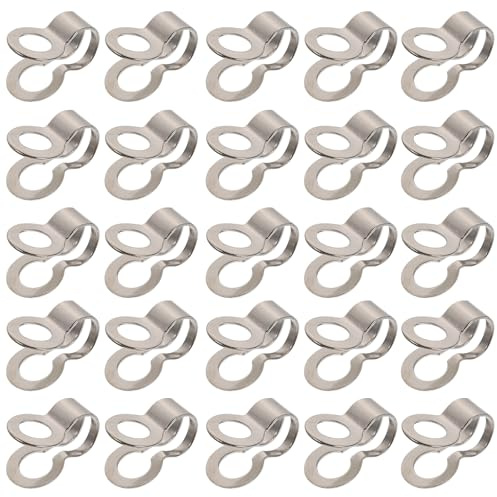125pcs Silver Iron Bead Chain Connection Buckles Tag Fastener | Easy to Connect, Professional Practical Finish, Excellent Craftsmanship for Bead Chain Fastening