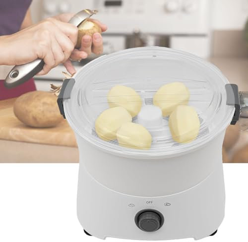 Electric Potato Peeler,Vegetable Salad Spinner,Automatic Potato Peeling Machine,Blade Rotary Safety Lock Home Vegetable Dehydrator, for Peel Potatoes/Pears/Apple
