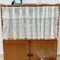 champracer Scheibengardine Küchenvorhang Baumwolle Hohl Boho Kurze Vorhang Stickerei Scheibengardine Landhausstil Bistrogardine Spitzen Vorhänge Halbtransparent Vorhang (175 * 45cm)