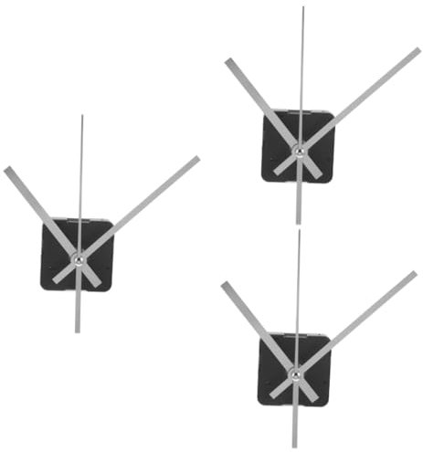 WOONEKY 3 STK Stille Uhr Selber Machen Wanduhrwerk Uhr-Kits Hände Uhr Reparaturteil Uhrenzubehör Mechanismus Uhrwerk-bausatz 3D-Uhr Bausatz Uhrwerk Silbernes Uhrwerk DIY-Kits Metall Silver