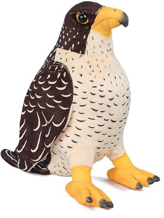 FakeFace 12 Inch Eagle Stuffed Animal Toy Realistic Eagle Plush Toy Cute Bird Plushie Doll Soft Fluffy Lifelike Bird Hugging Toy Home Decoration Photography Prop Novelty Gift