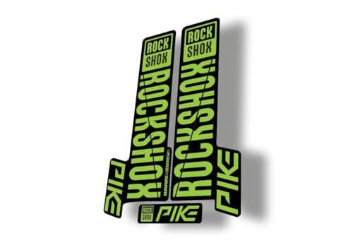 Adesivo di ricambio per forcella compatibile con Rock Shox Pike serie 2018 verde (opaco)