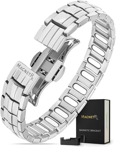 MagnetRX® Magnet Armband Herren – EllipseMAX 5X Stärke 5.000 Gauss Magnete – Titan Wrist Magnetisches Armband – Verstellbares Magnetarmband Herren - Entworfen in den USA & Zum Patent Angemeldet