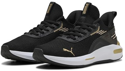 Puma Unisex Softride Enzo 5 Hype Road Running Shoe, Puma Schwarz Puma Gold, 37.5 EU