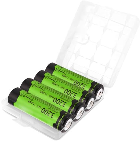4Pack Rechargeable Batteries, High Capacity 3.7V Batteries Low Self Discharge