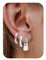 3 Paar Ohrringe Silber 925 Für Damen,14K Vergoldet und hypoallergen.Dieses Ohrringe Set mit AAA+ Zirkonia umfasst Creolen Gold und Ohrstecker,perfekt für mehrere Piercings und täglichen