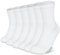 HIKERHEAVENLAR Gepolsterte Sportsocken Herren Damen Tennis socken atmungsaktive Laufsocken Anti-Blasen Sporttrainersocken Basketball Fußball Wandern 37-42 Weiß M 6P