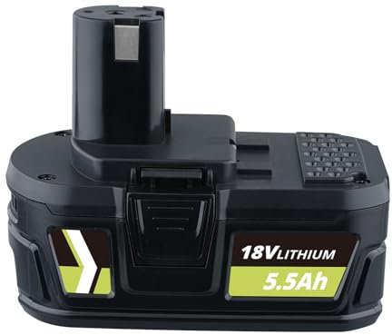 18V 5.5Ah P108 Lithium Ion Battery replacement for Ryobi 18V Battery P108 RB18L50 RB18L40 RB18L25 RB18L20 RB18L15 RB18L13 P102 P103 P104 P105 P106 P107, Compatible with Ryobi 18V Power Tools