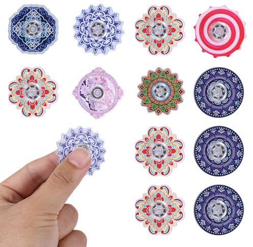 BOXOB 12 Stück Lustige Mini Fidget Spinner Spielzeuge, Partygeschenke Osterkorb Tütenfüller Mitgebsel Stress Spielzeug Gegen Angst Schatzkiste Kinder Jugendliche Klassenzimmer Preise Zubehör