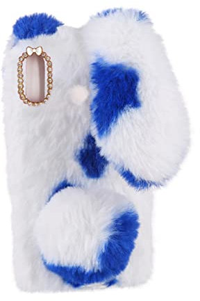DECORNIJIA Flauschige Handyhülle Plüschhülle Für Damen Charm Bunny Fanny Cartoon Handyhülle Schutzhülle Handyhülle Handyschutz Handyhülle Dekorative Handyhülle Smartphonehülle Blau