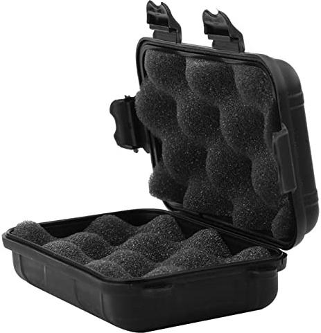 Hapivida Small Hard Case with Foam, Small Dry Box Shockproof Drybox Compact Camping Survival Storage Box Airtight Travel Case for Outdoor Camping Hiking Travel (S)