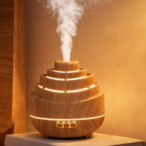 Czemo 500ml Aroma Diffuser für ätherische öle Ultraschall Luftbefeuchter Duftöl Duftlampen Aromatherapie Diffusor für Yoga Büro Schlafzimmer