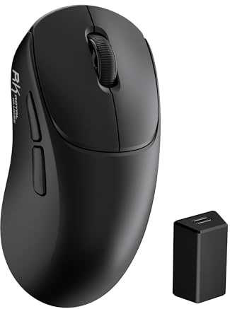 RK ROYAL KLUDGE MG5 8K Souris de Jeu sans Fil 42000 DPI PAW3950 Capteur | Souris ordinateur ergonomique légère 56g, double taux interrogation 8000Hz, 2,4 GHz/BT/USB-C, PC/ordinateur portable/Mac