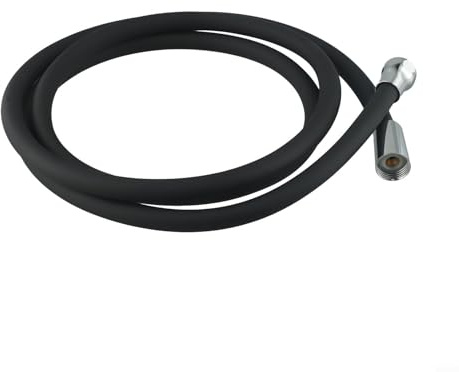 Solaughguy Tuyau de douche flexible en silicone, tube en latex haute pression de 2 m pour pommeau de douche et robinet, raccords en laiton, connecteurs filetés G1/2, luminaire de plomberie de salle de