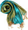 Lorenzo Cana Luxus Pashmina Damenschal Wendeschal 70% Seide 30% Viskose Schaltuch 70 cm x 190 cm zweifarbig tuerkis gruener Schal Stola Umschlagtuch wendbar Doubleface 7806077