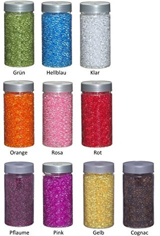 4800 Pearls Tautropfen Raindrops Dekoperlen Streudeko Tischdeko 200g Dose Ø 5 mm (Pflaume)