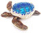 Walzer & F Schmuckkästchen aufklappbaren Seashell Pearl Jewelry Box Blau