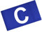 fanshirts4u Kapitänsbinde Spielführerbinde Capitainsband C (blau, Senior ca. 28cm Umfang)