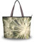 Damen Schultertasche mit Pusteblumen-Motiv, groß, mit Reißverschluss, Weiß, Mehrfarbig - Multi - Größe: Medium