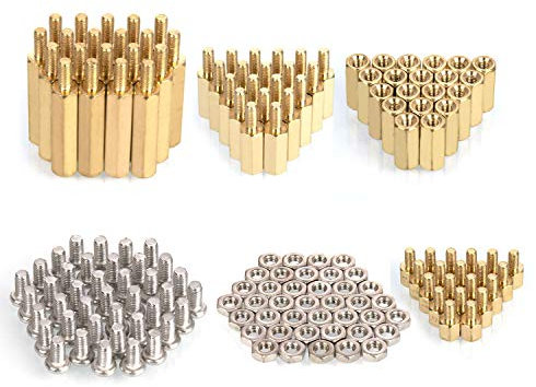 HanTof Raspberry Pi Installation Tool 160 Pcs/Lot M2.5 Series Hex Brass Spacer/Standoff + Nuts + Screws Raspberry Pi 3 Model B+(Plus) / 3B / Zero W Accessories Kit
