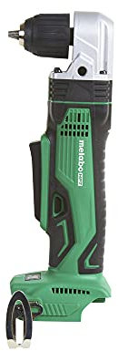 Metabo HPT Right Angle Drill, 18V Cordless, Tool Only - No Battery, 3/8-Inch Keyless Chuck, LED Light, Side Handle (DN18DSLQ4)