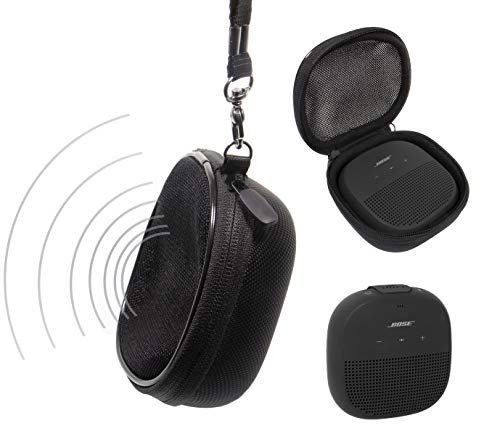 Protective Case for Bose SoundLink Micro Bluetooth Speaker, Sound Through Design-Playing in The case, Wrist Strap for Easy Carrying