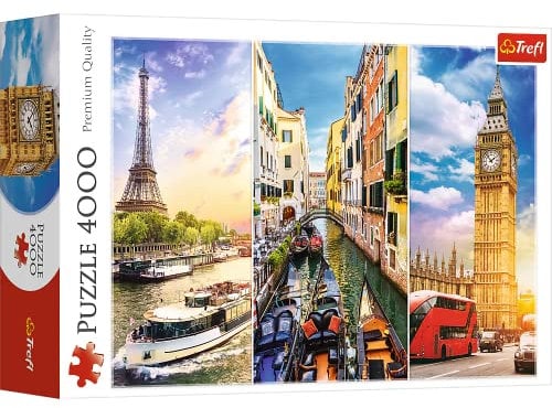 Trefl TR45009 Reise durch Europa 4000 Teile, Premium Quality, für Erwachsene und Kinder ab 15 Jahren Puzzle, Farbig