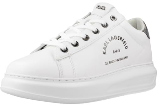 Karl Lagerfeld Damen Sneaker Kapri Maison Karl LACE Weiß Glattleder 41