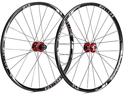 BUCKLOS 26/27.5/29 Zoll Mountainbike-Laufradsatz, Carbon-Naben, MTB-Räder, Schnellverschluss-Scheibenbremsen, 24H niedrige Widerstandsfähigkeit, Fahrradreäder, passend für 7-11-Gang-Kassetten