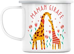 Mug en Métal Emaillé Sophie la Maman Girafe Dessin Illustration