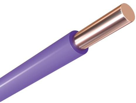 WITTKOWARE H07V-U Elektro Schaltdraht starr (PVC Einzeladerleitung), Kupfer, 1,5mm², Kabellänge 100m, Farbe Isolierung violett
