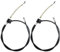 BlueXP 2 Stück Liegesessel, Kabel 96 cm, Ersatzgriff, neigbar, Universal, Ersatzteile für Liegesessel, Sofa und Sessel – Schwarz
