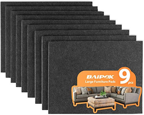 Filzgleiter Selbstklebend Schwarz - 9 Stück Filzgleiter Set Groß Premium Möbelgleiter Filz Selbstklebend - Möbelschoner Filz Können in Jede Form Geschnitten Werden