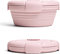 STOJO On The Go Collapsible Bowl - 36oz / 1.1L - Reusable Travel Lunch Bowls - Folding Silicone Storage Container - Nestable & Stackable - Dishwasher & Microwave Safe - Carnation