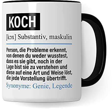 Koch Tasse lustig, Koch Geschenk Beruf, Spruch Küchenchef Geschenkidee, Kaffeetasse Beruf Köche Kaffeebecher Teetasse Becher