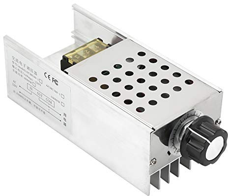 Ajusteur de Tension 0-220V, AC 220V 6000W SCR Régulateur de Tension Électronique À Thyristors Haute Puissance, Bouton de Réglage en Continu, pour Thermostat/Gradateur/Vitesse Du Moteur